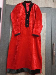 Red Velvet Kurta