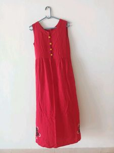 Red Maxi Dress/ Kurti