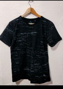 Men Black Printed T Shirt