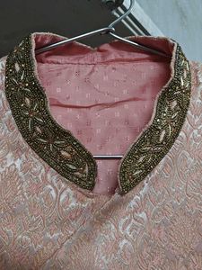 Embroided Wedding Sherwani Jacket &amp; Matching Jutti