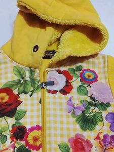 Floral Zip-Up Hoodie