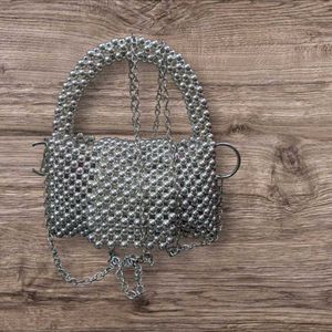 Beaded Silver Bag