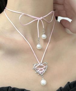 Y2K Imported Cute Gothic Necklace 🩷🎀✨🍓💗🤌🏻