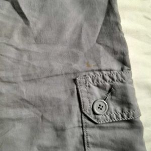 Grey Cargo Shorts