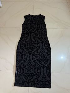 Shein Mock Neck All Over Print Dress