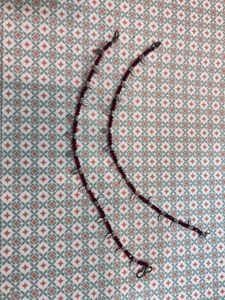 Leaf Ankle Bracelets - Red Beaded