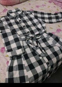 Checked Shirt Kurta