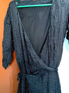 POLKA DOT WRAP DRESS. .
