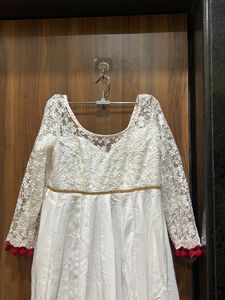 White Anarkali Kurti