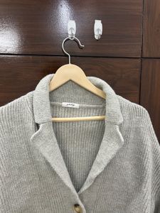 loose fit Grey  Knit Cardigan