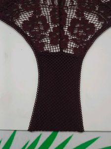 (800)Burgundy Lace G-String Thong Underwear