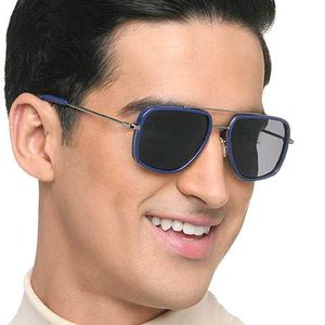 Buy Gunmetal Blue Grey Full Rim Rectangle Square