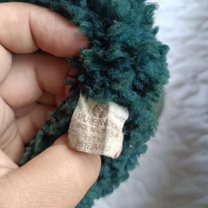 Ugg fur top forest green suede boots