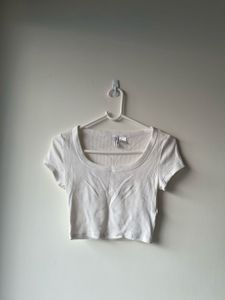 White Crop Top - H&M