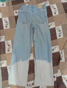Zara Dip Dye Wide Leg Jeans