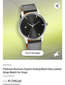 Fastrack Men Analog Leather Strap Watch
