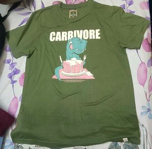 Olive Green 'Carbivore' T-Shirt