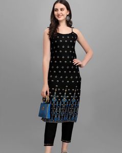 sleeveless Black Kurta