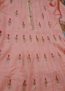 Elegant Pink Anarkali Party Gown