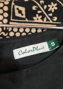 Black Top Satin Like Cloth