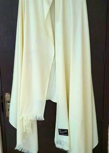 Elegant Woolen Shawl - Cream Color