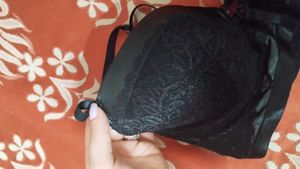 Black Leather Bra