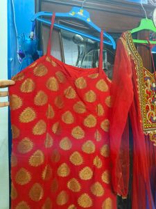 🌹🔥 Beautiful Red Anarkali 🤩