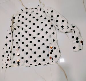 Polka Dot Korean Top