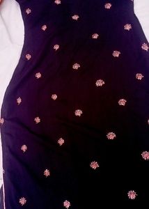 Embroidered Black Dress
