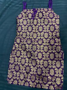 Purple &amp; Gold Brocade Pants