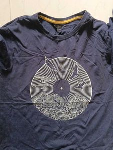 Navy Graphic Long Sleeve Tee