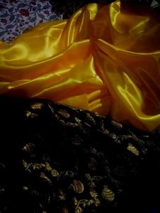 2 silk satin shiny saree