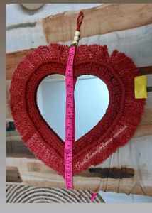 13 Inches Heart Macrame Mirror ❤️