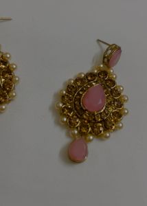 Pink &amp; Gold Indian Jewelry Set