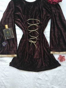 Winters Corset Back Elegant Kurti🤎