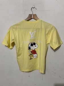 Louis Vuitton Yellow Crop T-shirt For Women