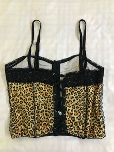 Leopard Print Corset With Boning Bust 36