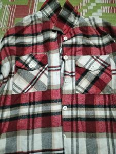 Unisex Plaid Flannel Shirt Winter Jacket Type