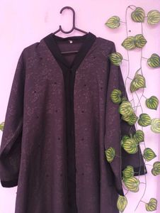 Elegant Black Floral Abaya