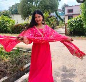 Beautiful Anarkali Magenta Suite 🩷💗