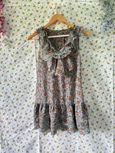Floral Ruffle Mini Dress