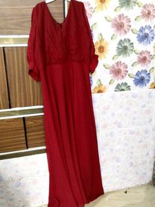 Elegant Red Maxi Dress