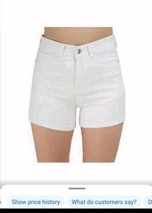 White Denim Shorts
