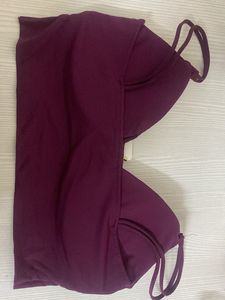 Purple Strappy Sports Bra