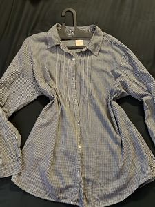 Unisex Shirt Black&white Cheq Longshirt