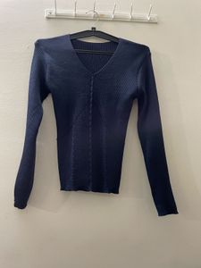 Navy Blue Knit Sweater