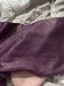 Purple metallic Front Knot Top