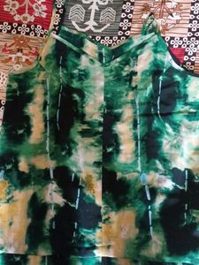 Beautiful Tye and Dye Green Dress