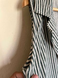 Striped Sleeveless Blazer