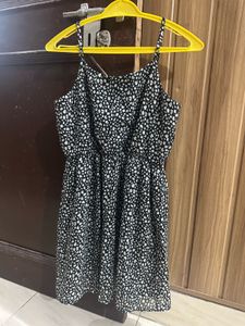 Black &amp; White Print Dress